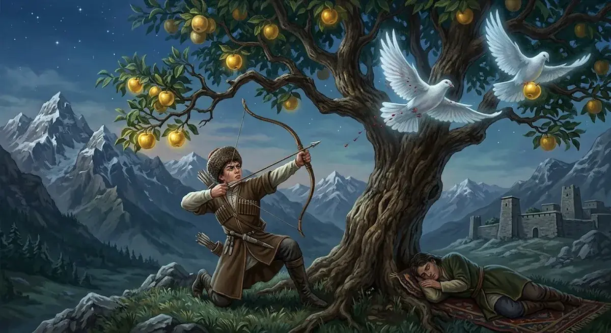 סיפור צ'רקסי – כיצד באו לעולם וַורְזָמֵג ויִמִיס